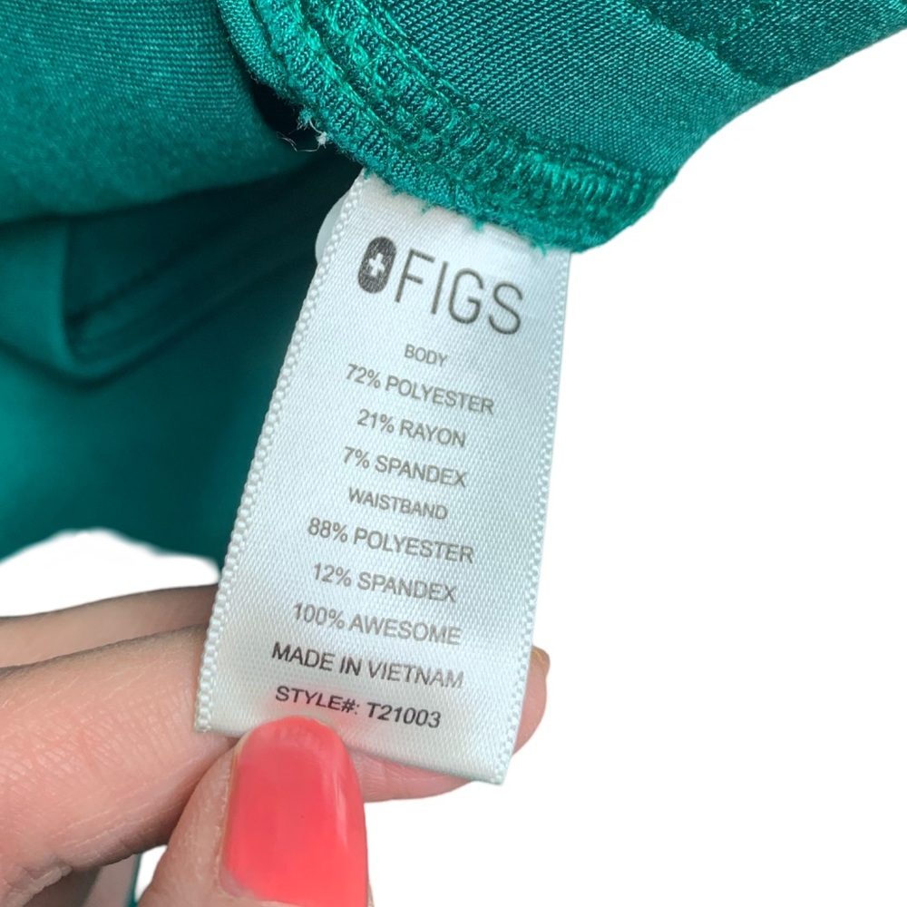 FIGS Hunter Green Size Small Womens Livingston Basic Scrub Pants PO# 1551 - Picture 4 of 6